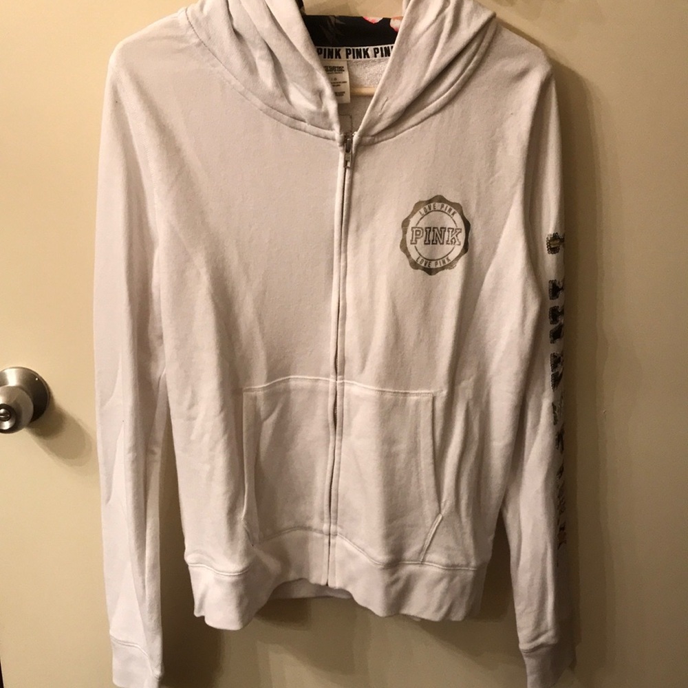 VS PINK FLORAL HOODIE